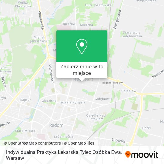 Mapa Indywidualna Praktyka Lekarska Tylec Osóbka Ewa