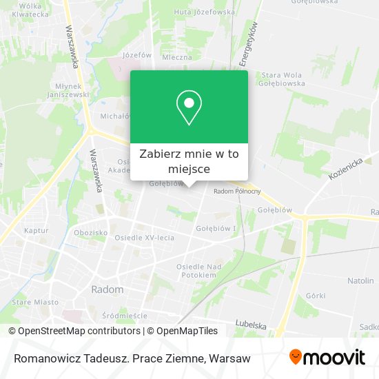 Mapa Romanowicz Tadeusz. Prace Ziemne