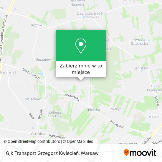 Mapa Gjk Transport Grzegorz Kwiecień