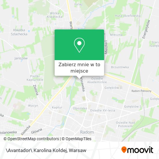 Mapa \Avantador\ Karolina Kołdej