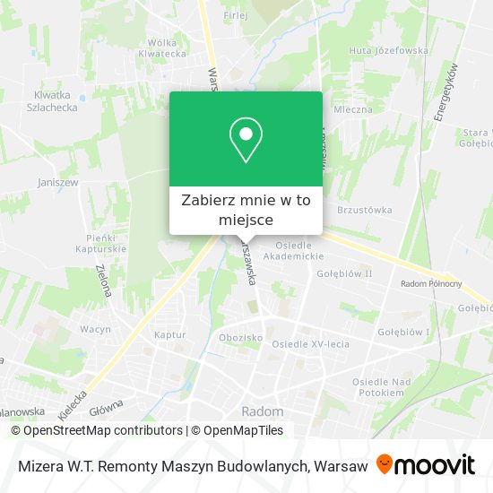 Mapa Mizera W.T. Remonty Maszyn Budowlanych