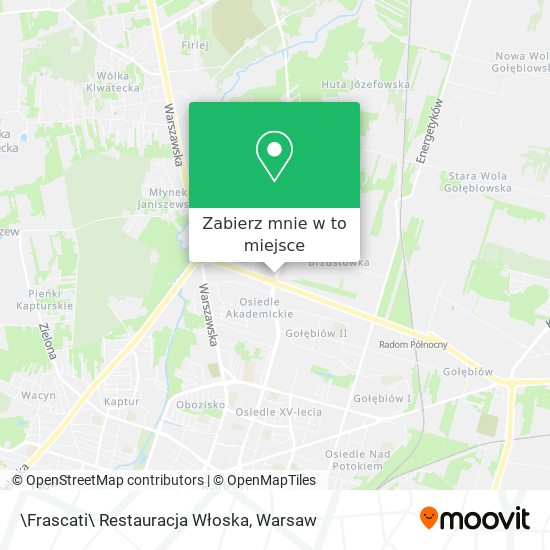 Mapa \Frascati\ Restauracja Włoska