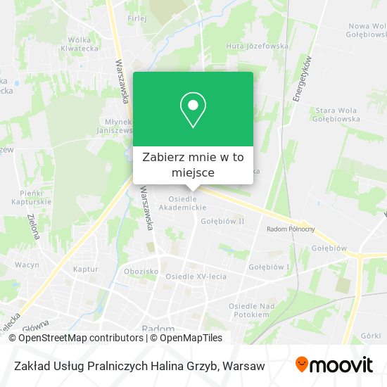 Mapa Zakład Usług Pralniczych Halina Grzyb