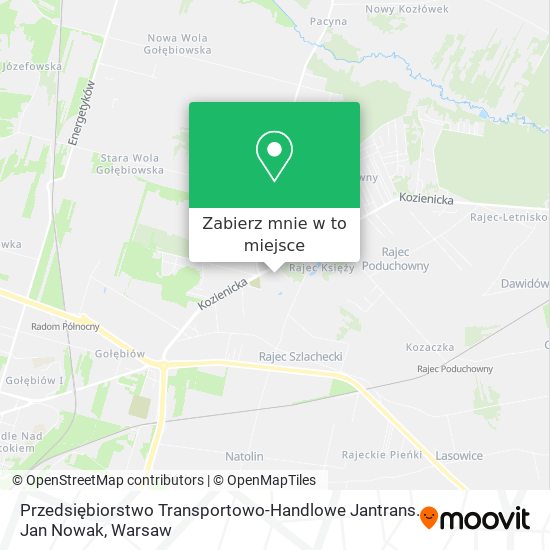 Mapa Przedsiębiorstwo Transportowo-Handlowe Jantrans. Jan Nowak