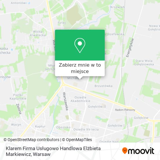 Mapa Klarem Firma Usługowo Handlowa Elżbieta Markiewicz