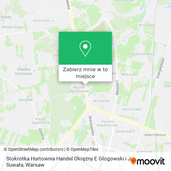 Mapa Stokrotka Hurtownia Handel Okrężny E Głogowski i J Suwała