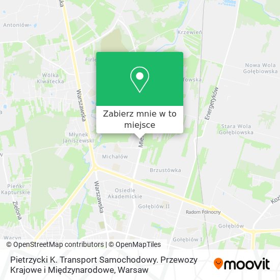 Mapa Pietrzycki K. Transport Samochodowy. Przewozy Krajowe i Międzynarodowe