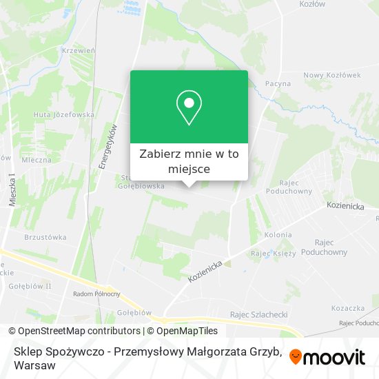 Mapa Sklep Spożywczo - Przemysłowy Małgorzata Grzyb