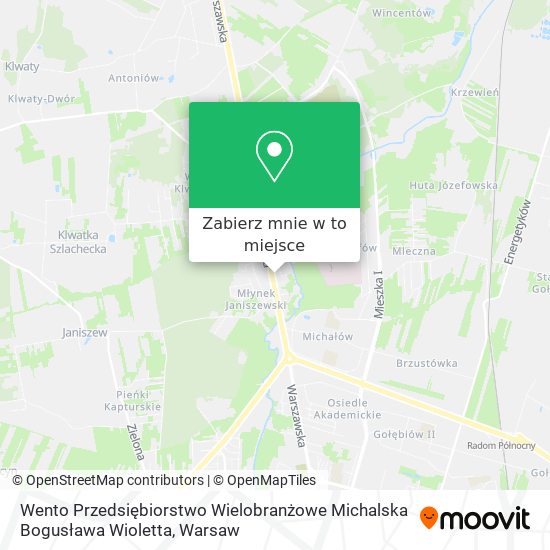 Mapa Wento Przedsiębiorstwo Wielobranżowe Michalska Bogusława Wioletta