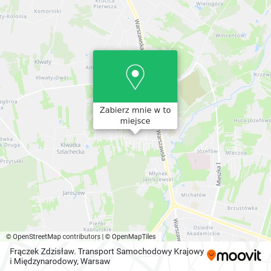 Mapa Frączek Zdzisław. Transport Samochodowy Krajowy i Międzynarodowy