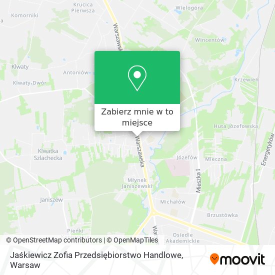 Mapa Jaśkiewicz Zofia Przedsiębiorstwo Handlowe