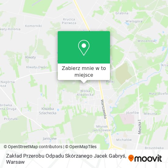 Mapa Zakład Przerobu Odpadu Skórzanego Jacek Gabryś