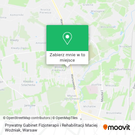 Mapa Prywatny Gabinet Fizjoterapii i Rehabilitacji Maciej Woźniak