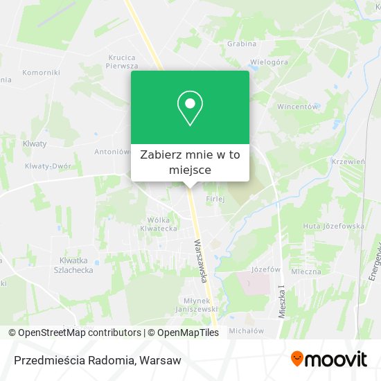 Mapa Przedmieścia Radomia