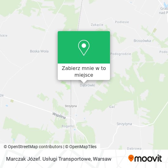 Mapa Marczak Józef. Usługi Transportowe