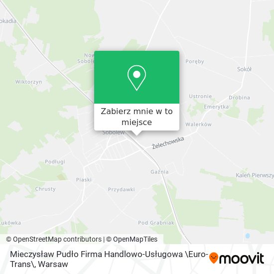 Mapa Mieczysław Pudło Firma Handlowo-Usługowa \Euro-Trans\