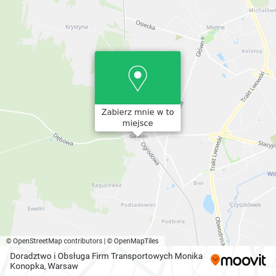 Mapa Doradztwo i Obsługa Firm Transportowych Monika Konopka