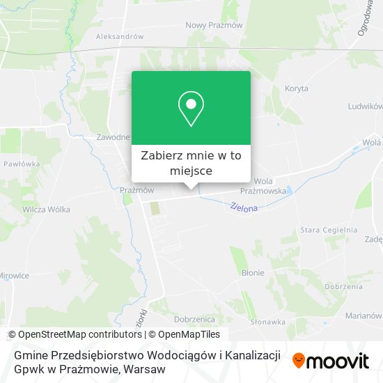 Mapa Gmine Przedsiębiorstwo Wodociągów i Kanalizacji Gpwk w Prażmowie