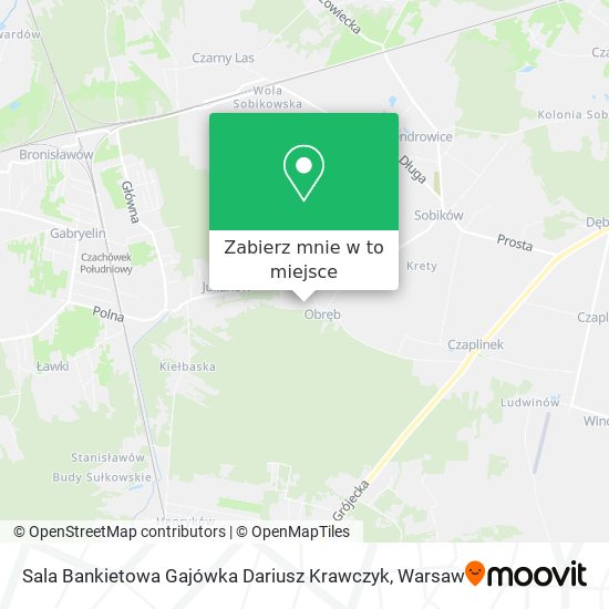 Mapa Sala Bankietowa Gajówka Dariusz Krawczyk