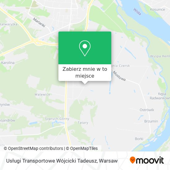 Mapa Usługi Transportowe Wójcicki Tadeusz