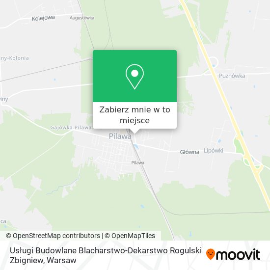 Mapa Usługi Budowlane Blacharstwo-Dekarstwo Rogulski Zbigniew