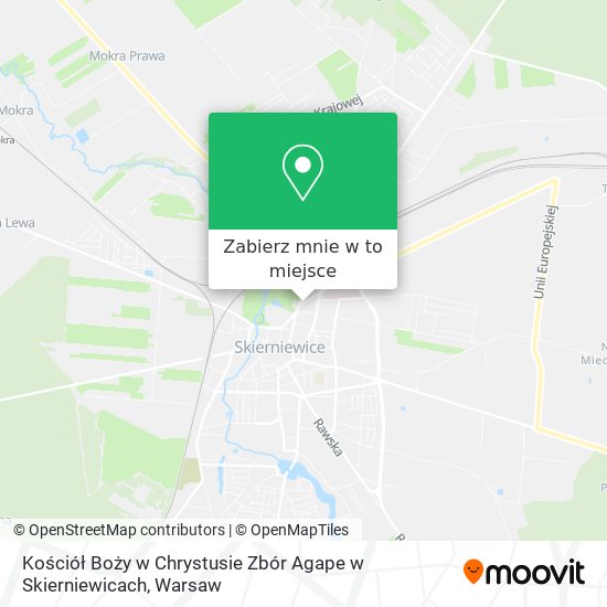 Mapa Kościół Boży w Chrystusie Zbór Agape w Skierniewicach