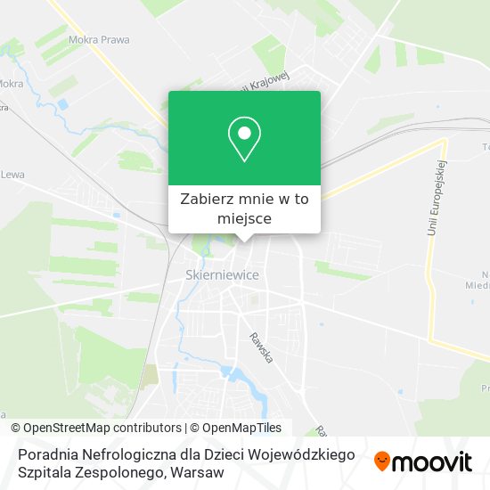 Mapa Poradnia Nefrologiczna dla Dzieci Wojewódzkiego Szpitala Zespolonego