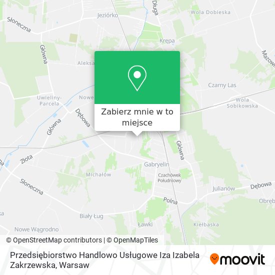 Mapa Przedsiębiorstwo Handlowo Usługowe Iza Izabela Zakrzewska