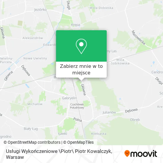 Mapa Usługi Wykończeniowe \Piotr\ Piotr Kowalczyk