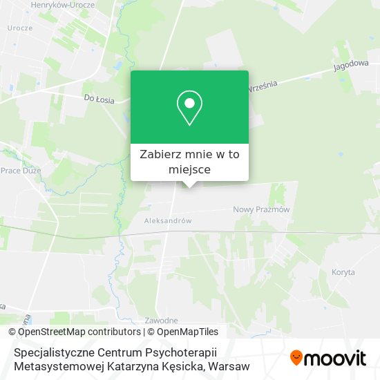 Mapa Specjalistyczne Centrum Psychoterapii Metasystemowej Katarzyna Kęsicka