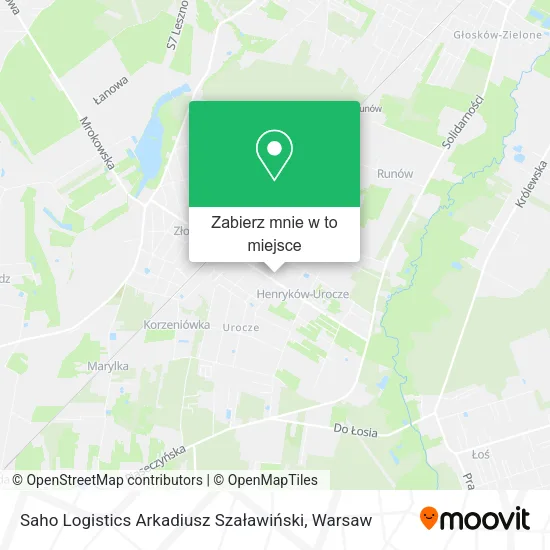Mapa Saho Logistics Arkadiusz Szaławiński