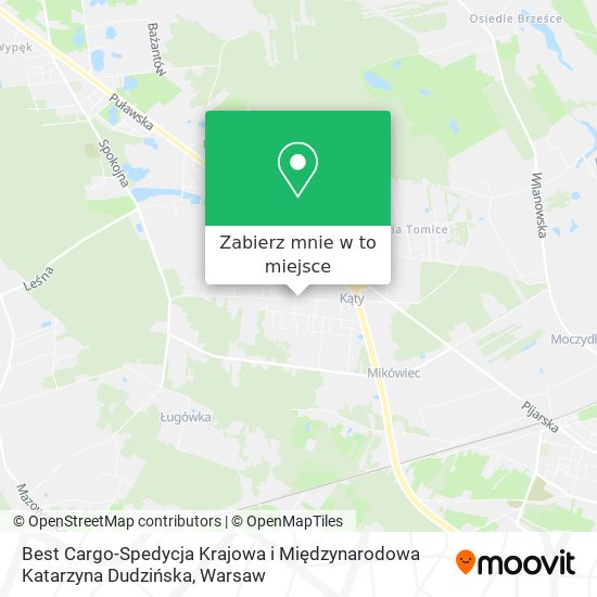 Mapa Best Cargo-Spedycja Krajowa i Międzynarodowa Katarzyna Dudzińska