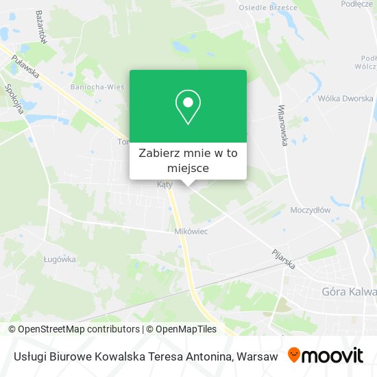 Mapa Usługi Biurowe Kowalska Teresa Antonina