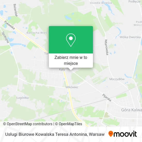 Mapa Usługi Biurowe Kowalska Teresa Antonina