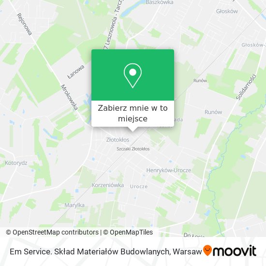 Mapa Em Service. Skład Materiałów Budowlanych