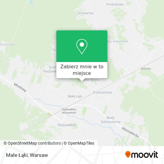 Mapa Małe Łąki