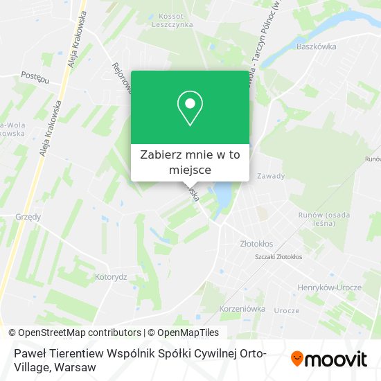 Mapa Paweł Tierentiew Wspólnik Spółki Cywilnej Orto-Village