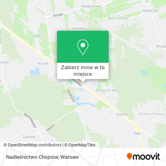 Mapa Nadleśnictwo Chojnów