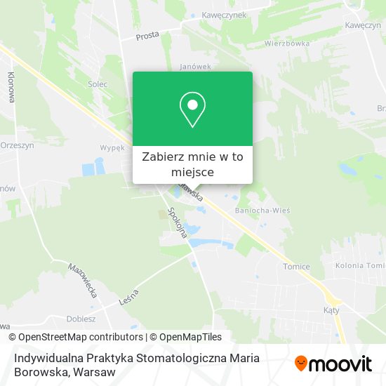 Mapa Indywidualna Praktyka Stomatologiczna Maria Borowska