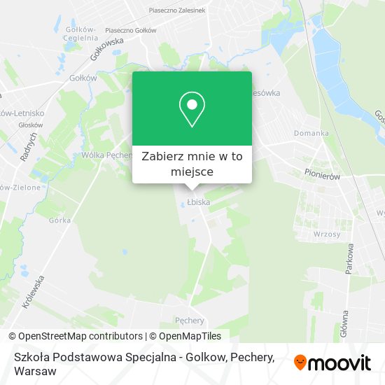 Mapa Szkoła Podstawowa Specjalna - Golkow, Pechery