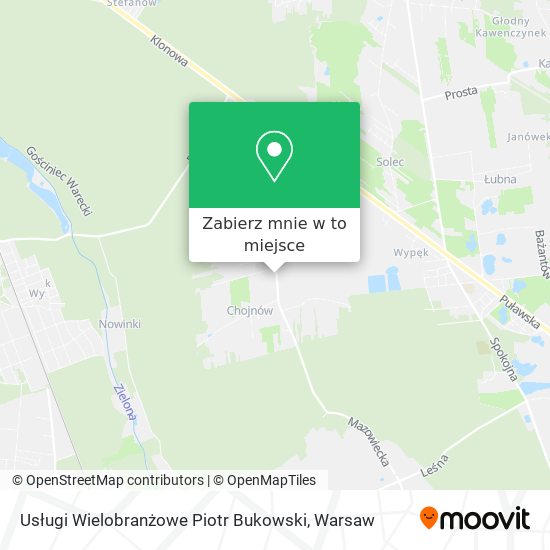 Mapa Usługi Wielobranżowe Piotr Bukowski