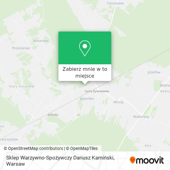 Mapa Sklep Warzywno-Spożywczy Dariusz Kamiński