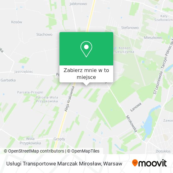 Mapa Usługi Transportowe Marczak Mirosław