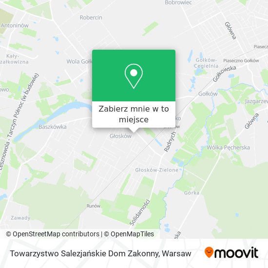 Mapa Towarzystwo Salezjańskie Dom Zakonny