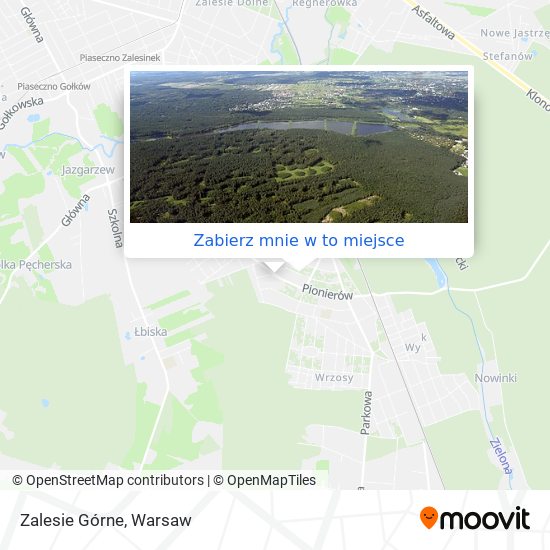 Mapa Zalesie Górne