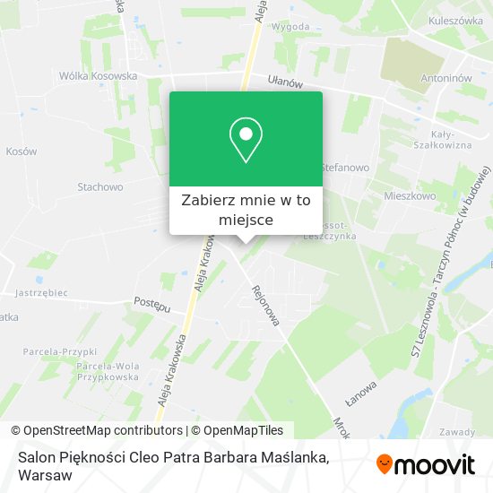 Mapa Salon Piękności Cleo Patra Barbara Maślanka