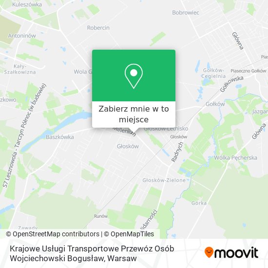 Mapa Krajowe Usługi Transportowe Przewóz Osób Wojciechowski Bogusław