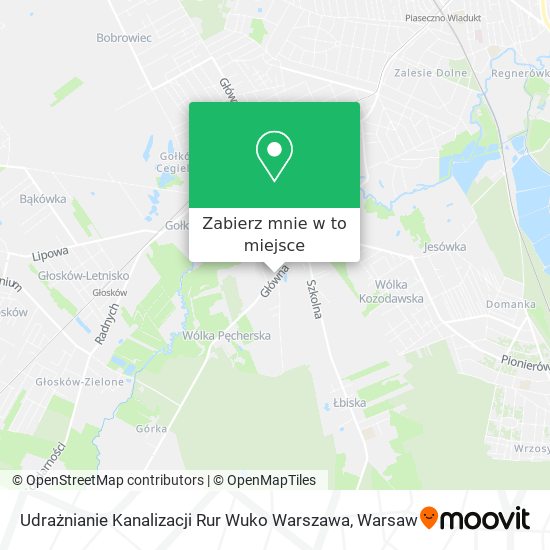 Mapa Udrażnianie Kanalizacji Rur Wuko Warszawa