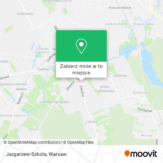 Mapa Jazgarzew-Szkoła