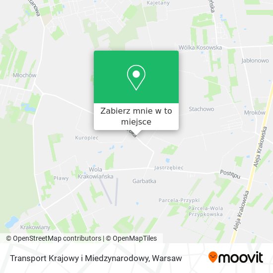 Mapa Transport Krajowy i Miedzynarodowy